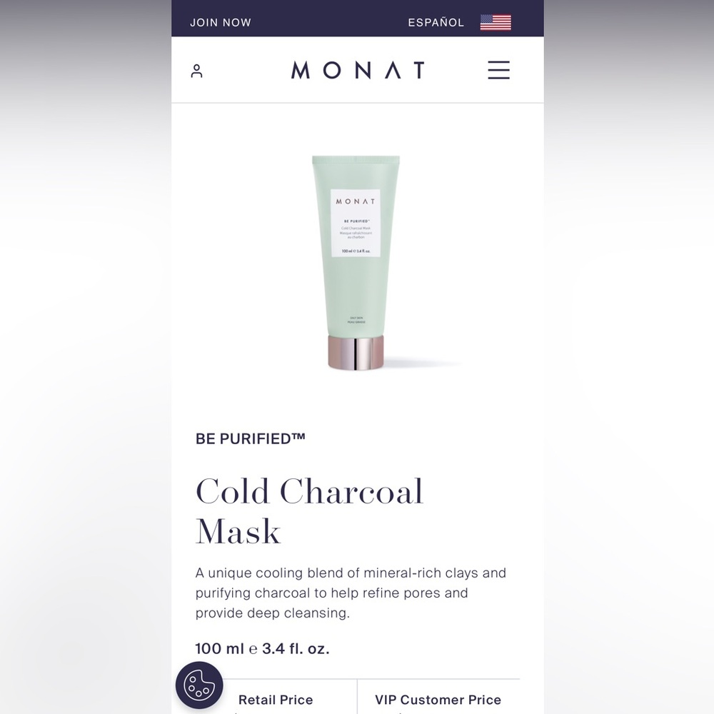 Monat Be Purified Masque New in Box